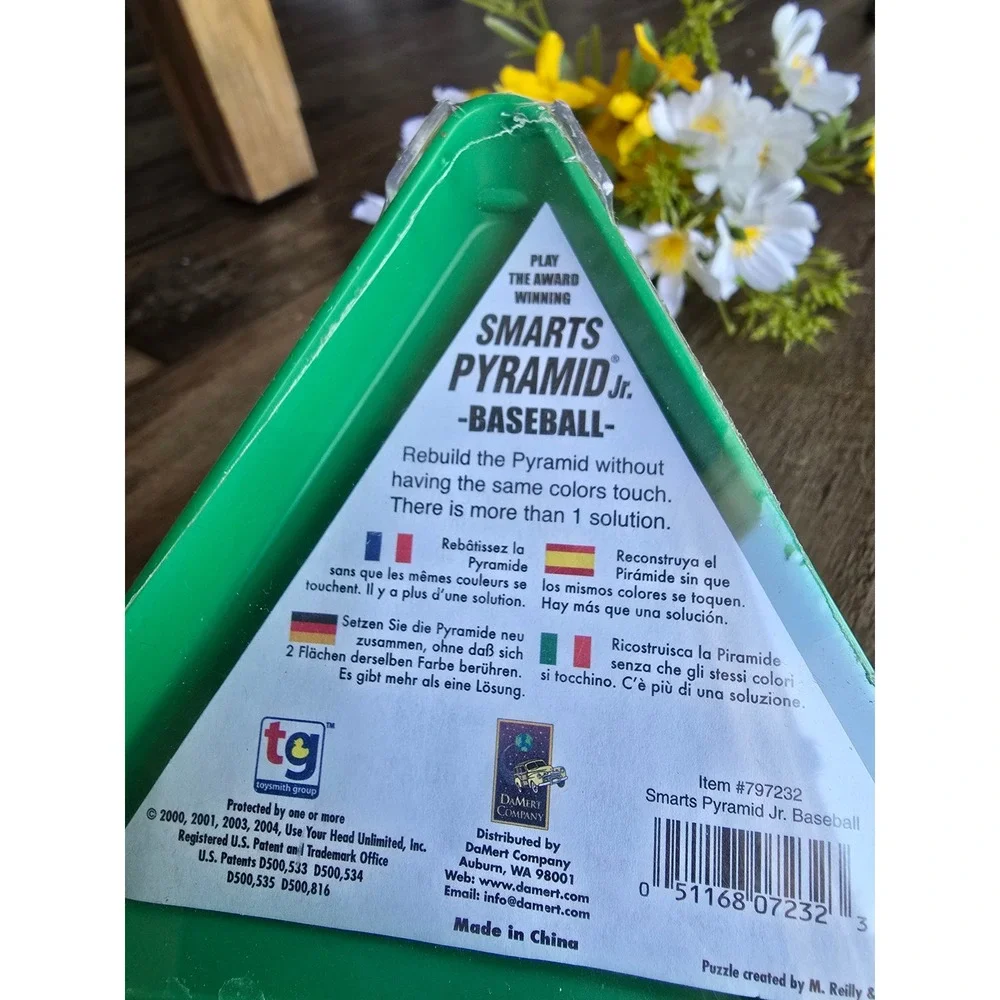 Vintage Smarts‎ Pyramid Jr. Baseball Themed Puzzle Game Brain Teaser Logic Toy